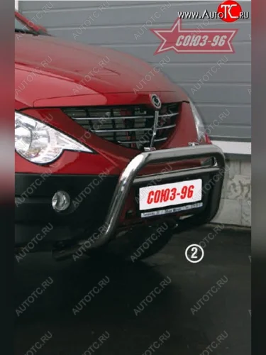 Защита переднего бампера Souz-96 (d60) SSANGYONG Actyon Sport (2006-2011)