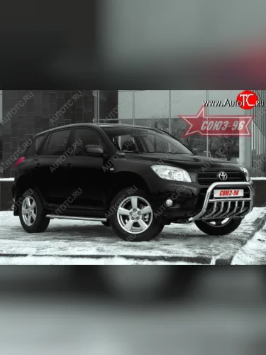 Защита переднего бампера Souz-96 (d60) Toyota RAV4  XA305 (2005-2009) 5 дв. дорестайлинг