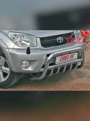 Защита переднего бампера Souz-96 (d60) Toyota RAV4  CA20 (2000-2003) 3 дв. дорестайлинг, 5 дв. дорестайлинг