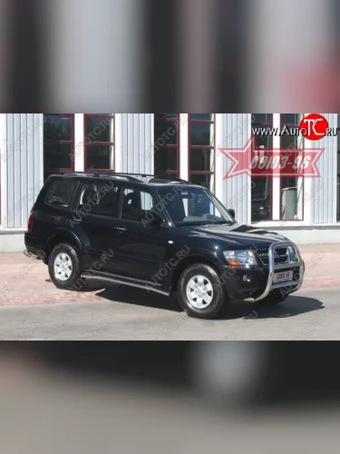 Защита переднего бампера Souz-96 (d76) Mitsubishi Pajero  3 V70 (1999-2003) дорестайлинг