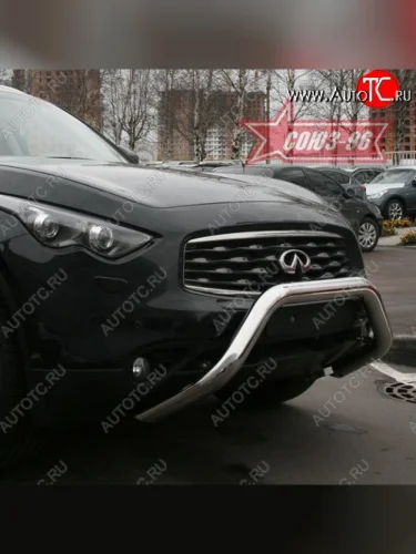 Защита переднего бампера Souz-96 (d76) INFINITI FX35 S51 дорестайлинг (2008-2011)