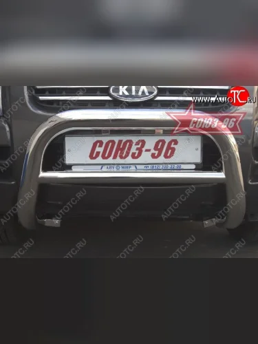 Защита переднего бампера Souz-96 (d76) KIA Sportage  2 JE,KM (2004-2008) дорестайлинг
