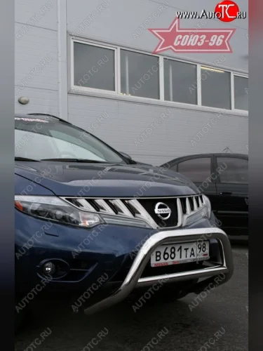 Защита переднего бампера Souz-96 (d76) Nissan Murano  2 Z51 (2008-2011) дорестайлинг