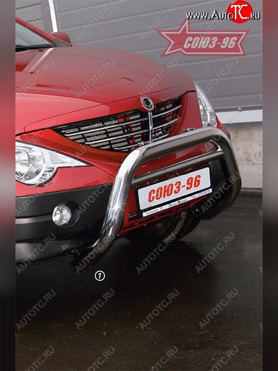 Защита переднего бампера Souz-96 (d76) SSANGYONG Actyon Sport (2006-2011)  в Воронеже Воронежской области
