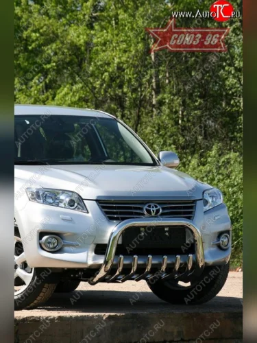 Защита переднего бампера Souz-96 (d76) Toyota RAV4  XA30 (2010-2013) 5 дв. 2-ой рестайлинг, 5 дв. удлиненный 2-ой рестайлинг
