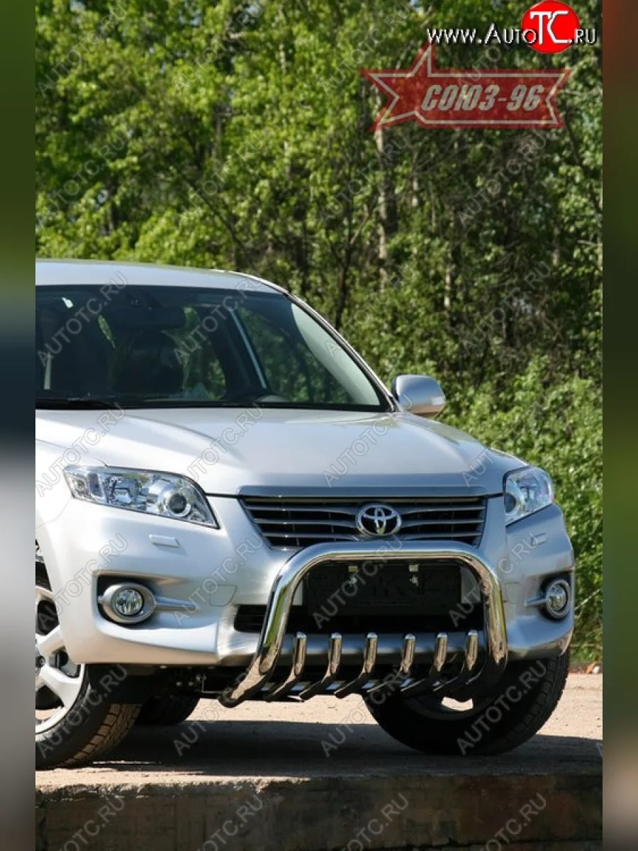 Защита переднего бампера Souz-96 (d76) Toyota RAV4 XA30 5 дв. удлиненный 2-ой рестайлинг (2010-2013)  в Керчи Республика Крым