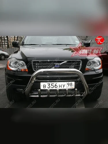 Защита переднего бампера Souz-96 (d76) Volvo XC90  C (2006-2009) 1-ый рестайлинг