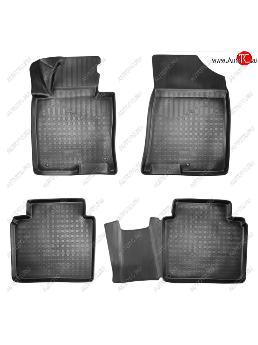 Коврики салонные Norplast Unidec Hyundai Sonata LF рестайлинг (2017-2019) (Цвет: черный)  в Керчи Республика Крым