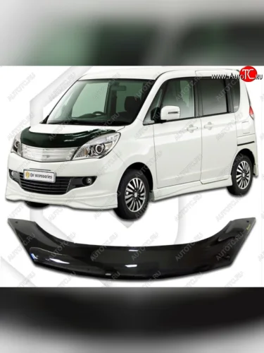 Дефлектор капота CA-Plastic (Classic черный) Mitsubishi Delica D:2 1 (2011-2015)