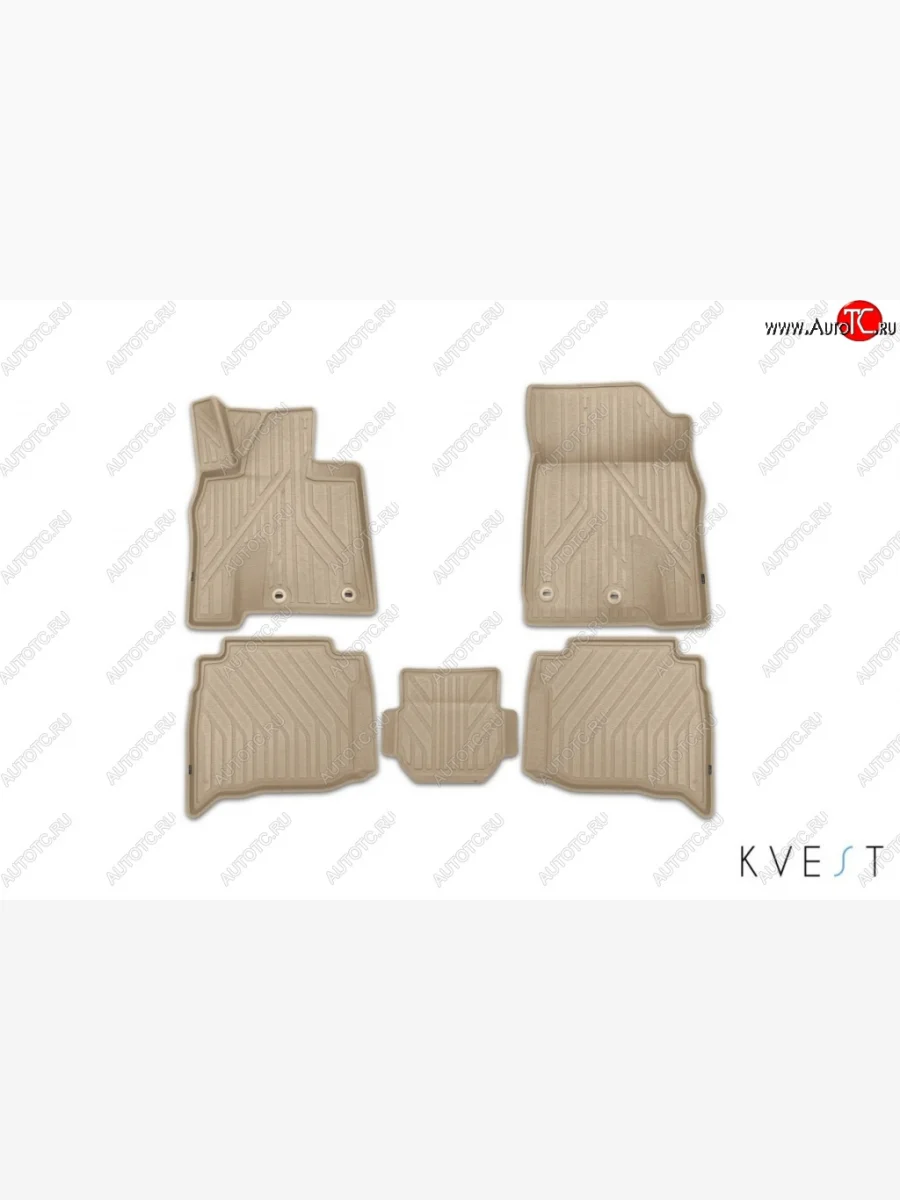 Коврик в салони премиум-класса Kvest (бежевый/бежевый) Lexus LX570 J200 2-ой рестайлинг (2015-2022)  в Перми Пермском крае