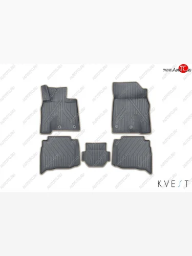 Коврик в салони премиум-класса Kvest (серый/бежевый) Lexus LX570 J200 2-ой рестайлинг (2015-2022)
