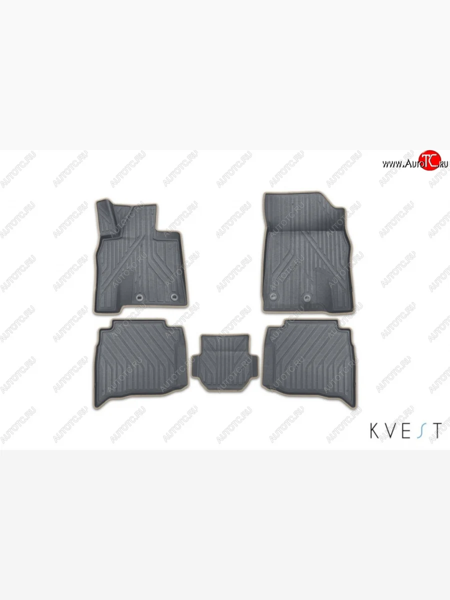 Коврик в салони премиум-класса Kvest (серый/бежевый) Lexus LX450d J200 2-ой рестайлинг (2015-2022)  в Перми Пермском крае
