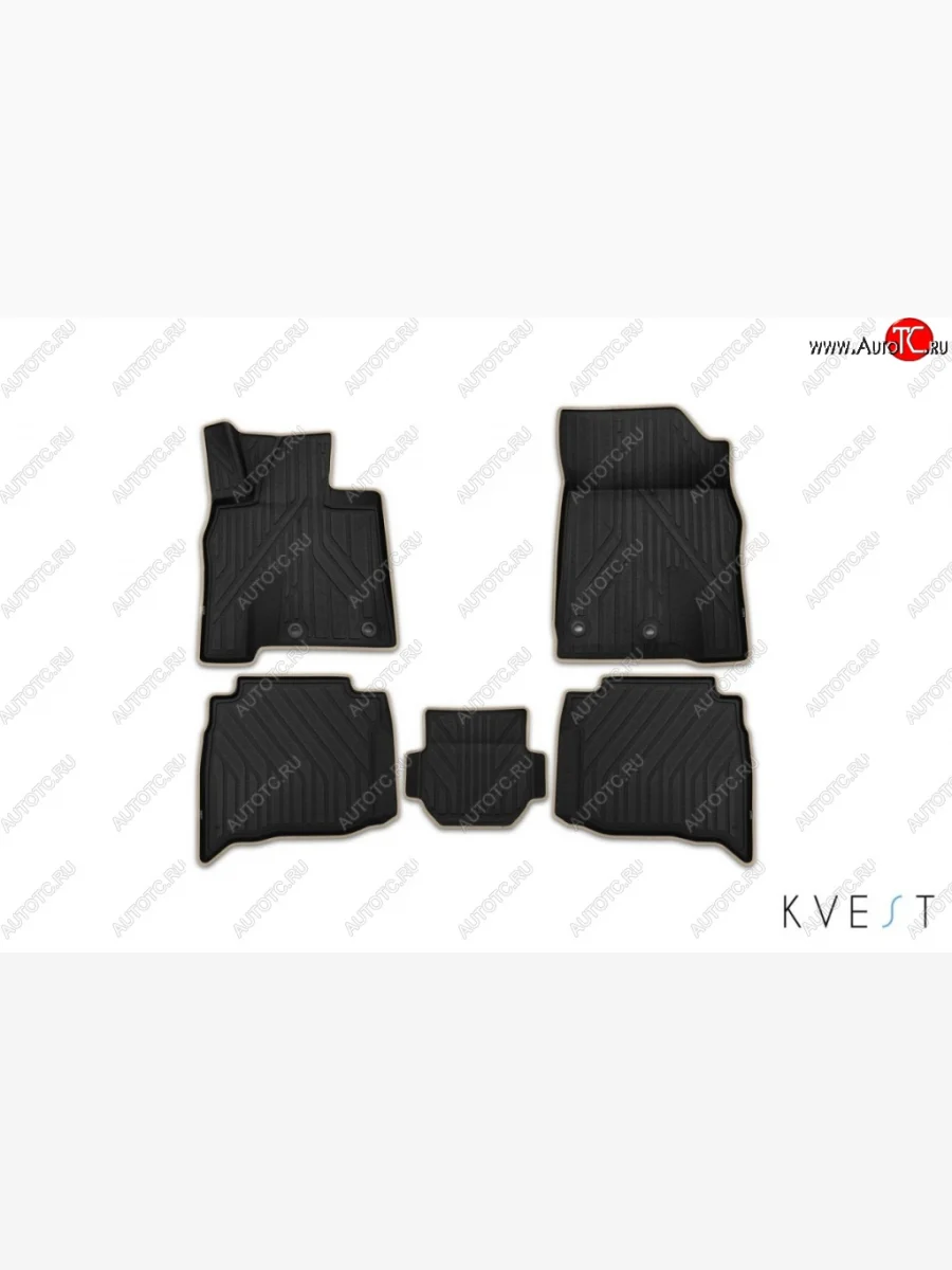 Коврик в салони премиум-класса Kvest (черный/бежевый) Lexus LX450d J200 2-ой рестайлинг (2015-2022)  в Перми Пермском крае