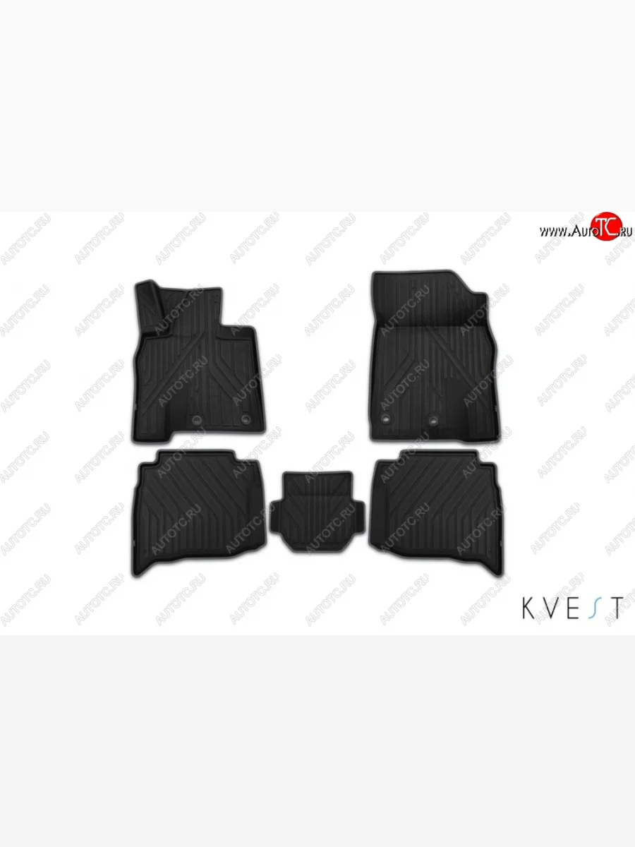 Коврик в салони премиум-класса Kvest (черный/серый)  Lexus NX200T (2014-2017) Z10  в Перми Пермском крае