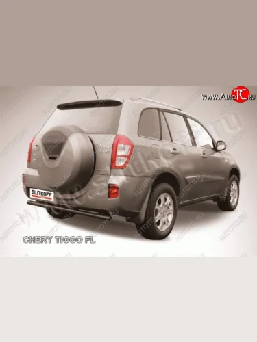 Защита заднего бампера из трубы d57 Slitkoff Chery Tiggo T11 (2013-2016) рестайлинг
