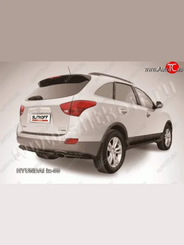 Защита заднено бампера из трубы с уголками d57 Slitkoff Hyundai IX55  EN (2006-2013)