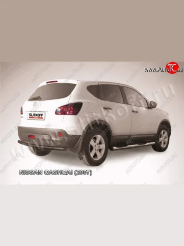 Защита задняя Slitkoff Nissan Qashqai  1 J10 (2007-2010) дорестайлинг