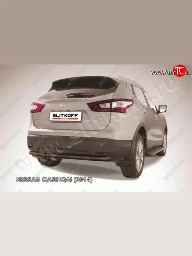 Защита задняя Slitkoff Nissan Qashqai 2 J11 дорестайлинг (2013-2019)