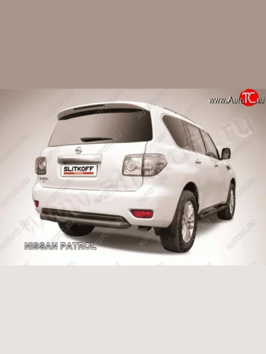 Защита задняя Slitkoff Nissan Patrol  6 (2010-2014) Y62 дорестайлинг