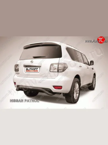 Защита задняя Slitkoff Nissan Patrol  6 (2010-2014) Y62 дорестайлинг