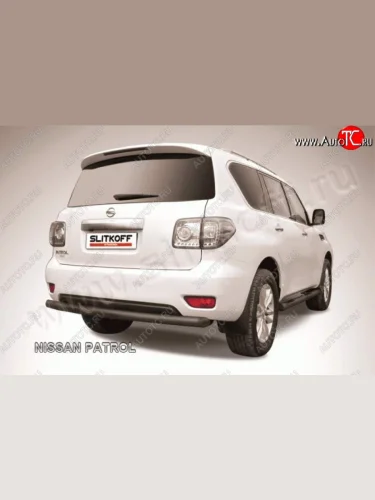 Защита задняя Slitkoff Nissan Patrol  6 (2010-2014) Y62 дорестайлинг