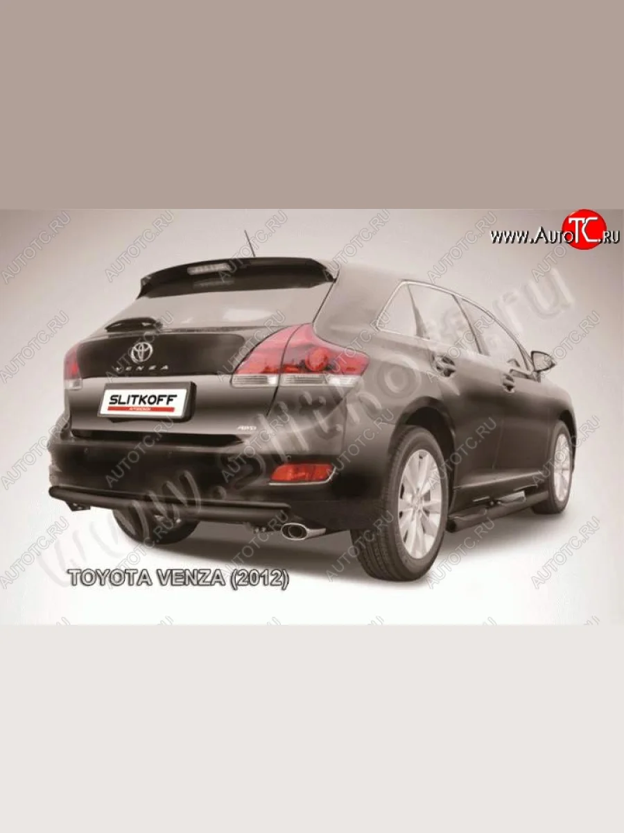 Защита задняя Slitkoff Toyota Venza GV10 рестайлинг (2012-2016) (Цвет: серебристый)  в Самаре Самарской области