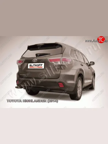 Защита задняя Slitkoff Toyota Highlander XU50 дорестайлинг (2013-2017)