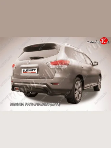 Защита задняя Slitkoff Nissan Pathfinder  R52 (2012-2017) дорестайлинг