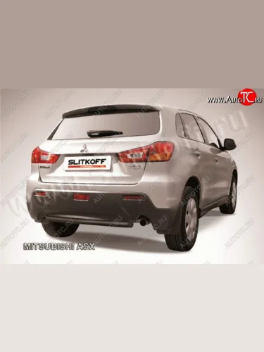 Защита заднего бампера из трубы d57 Slitkoff Mitsubishi ASX (2010-2012) дорестайлинг