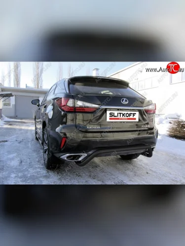 Защита задняя Slitkoff Lexus RX350 AL20 дорестайлинг (2015-2019)