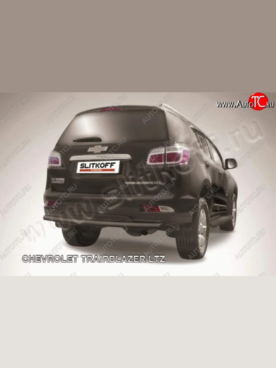 Защита заднего бампера d57 Slitkoff  Chevrolet Trailblazer (2012-2016) GM800 (Цвет: серебристый)  в Самаре Самарской области