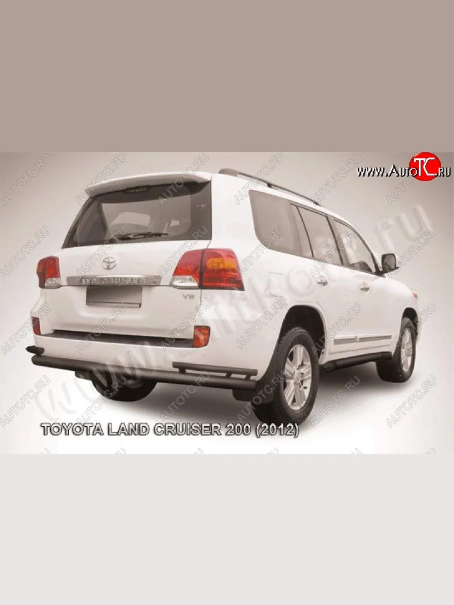 Защита задняя Slitkoff Toyota Land Cruiser 200 1-ый рестайлинг (2012-2015) (Цвет: серебристый)  в Самаре Самарской области
