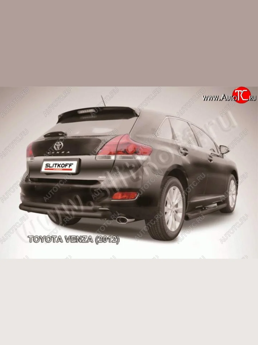 Защита задняя Slitkoff Toyota Venza GV10 рестайлинг (2012-2016) (Цвет: серебристый)  в Самаре Самарской области