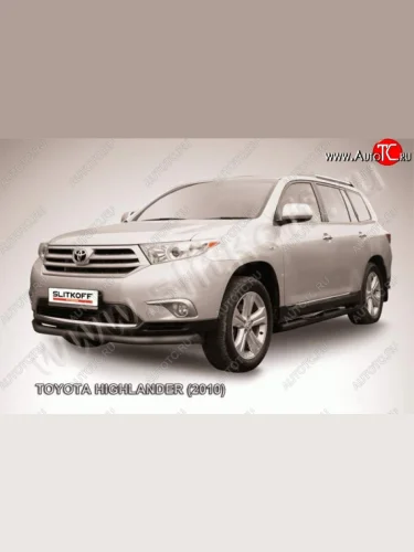 защита переднего бампера Slitkoff Toyota Highlander  XU40 (2010-2013) рестайлинг