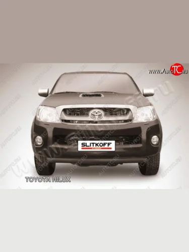 Защита переднего бампера из трубы d57 Slitkoff Toyota Hilux  AN10,AN20 (2008-2011) 1-ый рестайлинг