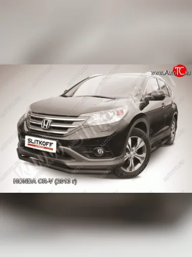 Защита переднего бампера из трубы d57 Slitkoff (дуга) Honda CR-V  RM1,RM3,RM4 (2012-2015) дорестайлинг