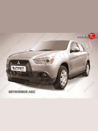 Защита переднего бампера из трубы d57 Slitkoff Mitsubishi ASX дорестайлинг (2010-2012)