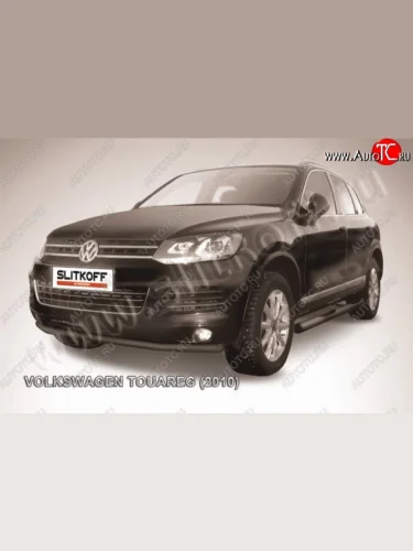 защита переднего бампера Slitkoff Volkswagen Touareg  2 NF (2010-2014) дорестайлинг