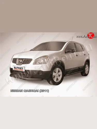 защита переднего бампера Slitkoff Nissan Qashqai  1 (2010-2013) J10 рестайлинг
