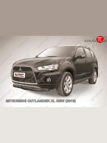 Защита переднего бампер Slitkoff Mitsubishi Outlander  XL (2010-2013) (CW)  рестайлинг