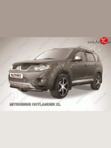 Защита переднего бампер Slitkoff Mitsubishi Outlander  XL (2005-2009) (CW)  дорестайлинг