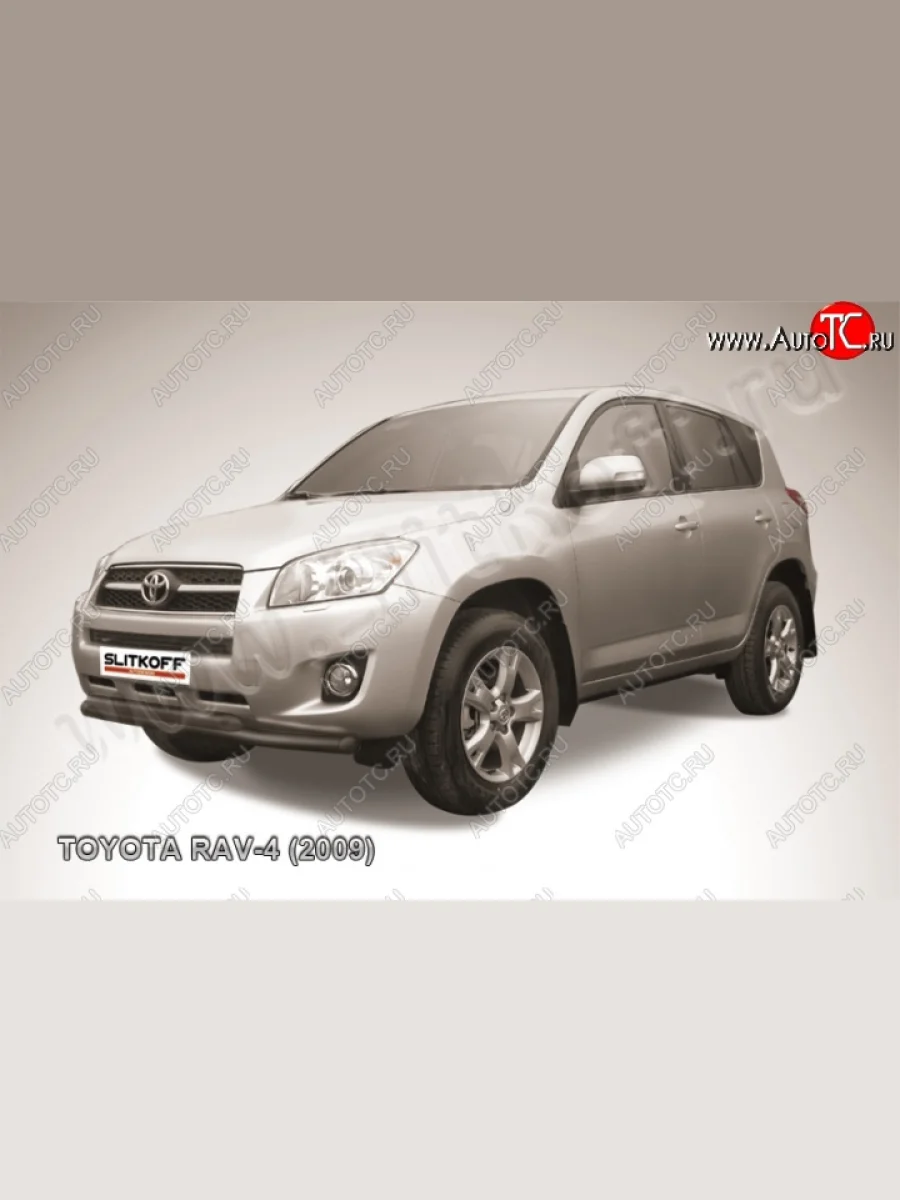 Защита переднего бампер Slitkoff  Toyota RAV4 (2008-2010) XA30 (Цвет: серебристый)  в Самаре Самарской области