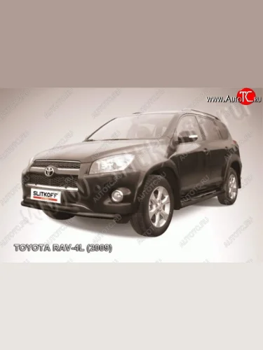 Защита переднего бампер Slitkoff Toyota RAV4  XA30 (2009-2010) 5 дв. удлиненный 1-ый рестайлинг
