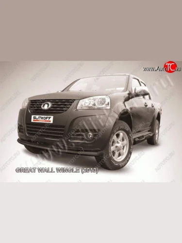 Защита переднего бампера из трубы d76 Slitkoff Great Wall Wingle 5 (2011-2017)