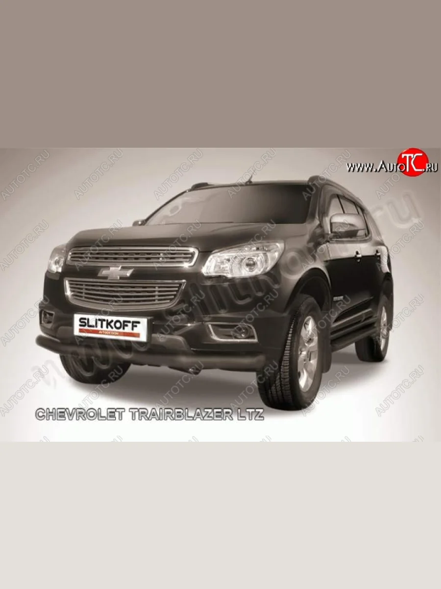 Защита переднего бампера d76 Slitkoff  Chevrolet Trailblazer (2012-2016) GM800 (Цвет: серебристый)  в Самаре Самарской области
