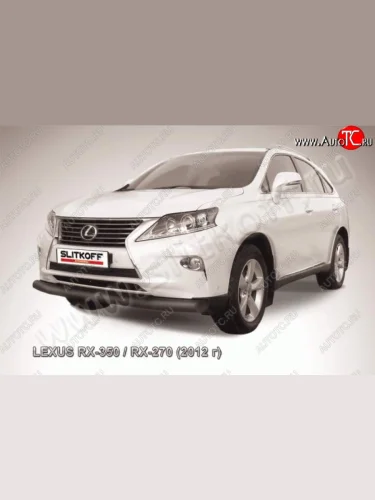 Защита переднего бампера из трубы d76 Slitkoff (дуга) Lexus RX 270 AL20 дорестайлинг (2015-2019)
