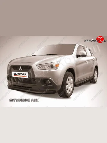 Защита переднего бампера из трубы d76 Slitkoff Mitsubishi ASX дорестайлинг (2010-2012)