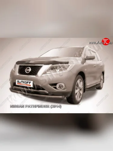 Защита переднего бампер Slitkoff Nissan Pathfinder R52 дорестайлинг (2012-2017)