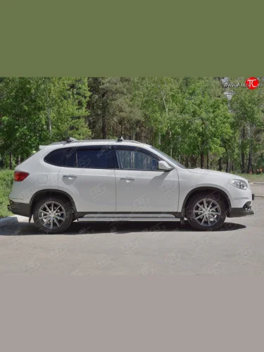 Защита порогов из круглой трубы d63 мм SLITKOFF v2 Brilliance V5 (2012-2018)