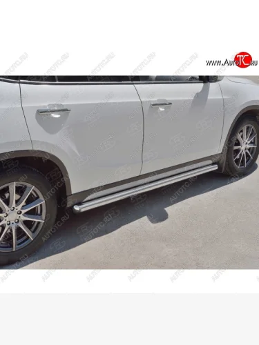 Защита порогов из круглой трубы d63 мм SLITKOFF v3 Brilliance V5 (2012-2018)
